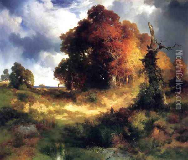 Autumn Oil Painting - Thomas Moran