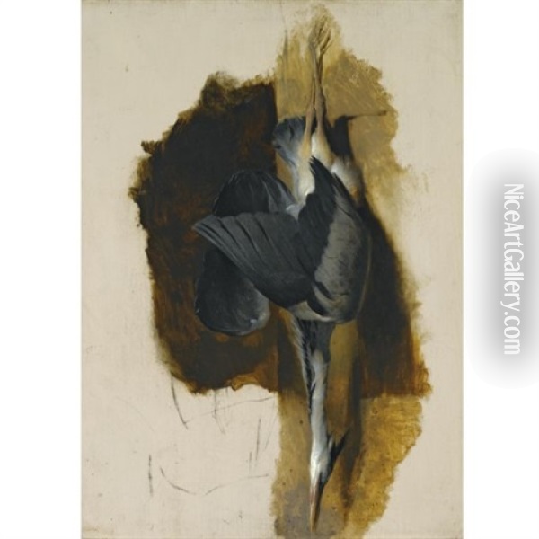 Dead Heron (study) Oil Painting - Sir Edwin Henry Landseer