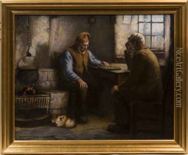The Game Oil Painting - Henry John Dobson