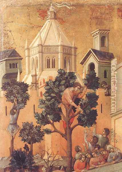 Entry into Jerusalem (detail) 1308-11 Oil Painting - Duccio Di Buoninsegna