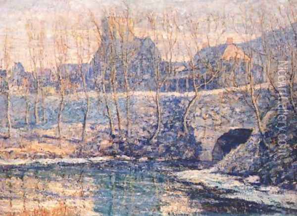 Misty Day in March Oil Painting - Ernest Lawson