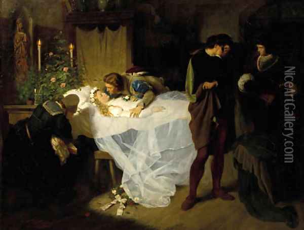 The Sleeping Beauty Oil Painting - Carl Kronberger