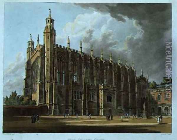 Eton College Chapel 2 Oil Painting - Frederick Mackenzie
