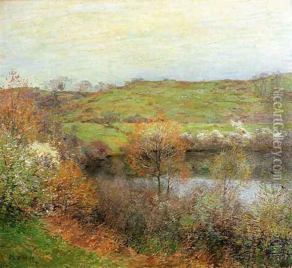 Buds and Blossoms Oil Painting - Willard Leroy Metcalf