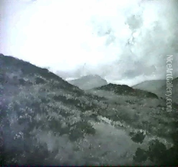 Highland Landscape Oil Painting - Wright Barker