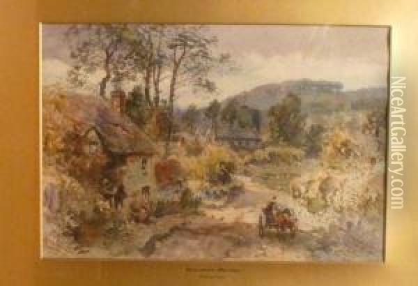 Honiton Devon Oil Painting - Alfred Leymann