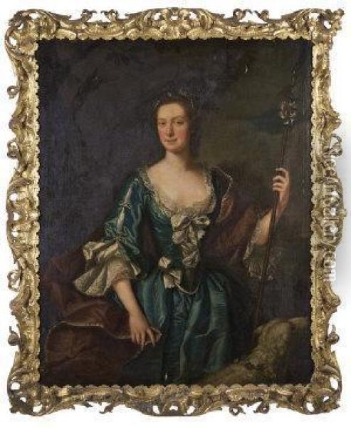 A Portrait Of Isabella King, Daughter Of Sir Henry King And Sister Of 1st Earl Of Kingston Oil Painting - Robert Hunter