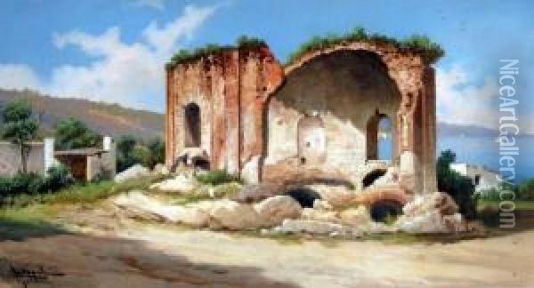 Tempio Di Baia Oil Painting - Antonio Coppola