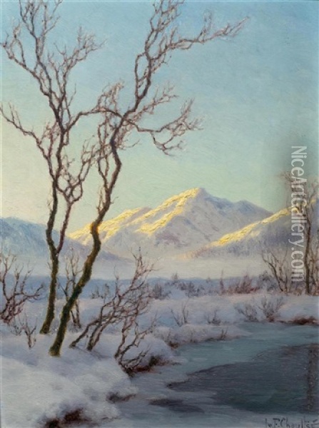 A Winter Morning In The Engadin Oil Painting - Ivan Fedorovich Choultse