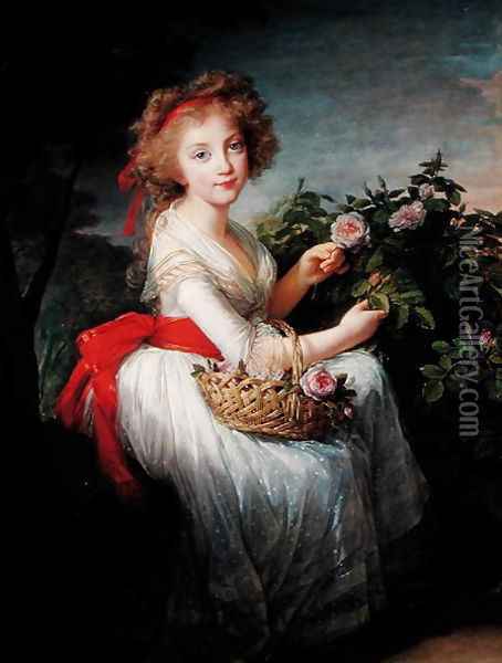 Portrait of Marie-Christine of Bourbon-Naples 1779-1849 Oil Painting - Elisabeth Vigee-Lebrun