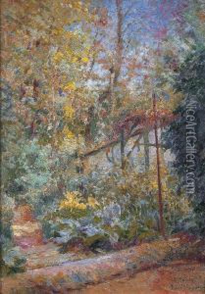 Vue Du Jardin Au Raincy Oil Painting - Pierre Chapuis