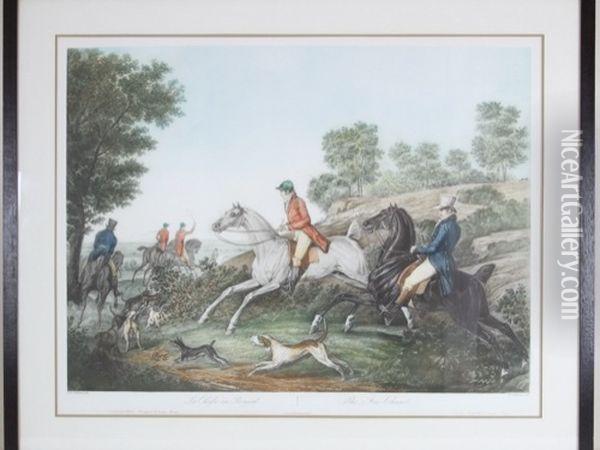 La Chasse Au Renard = The Fox-chase Oil Painting - Philibert-Louis Debucourt