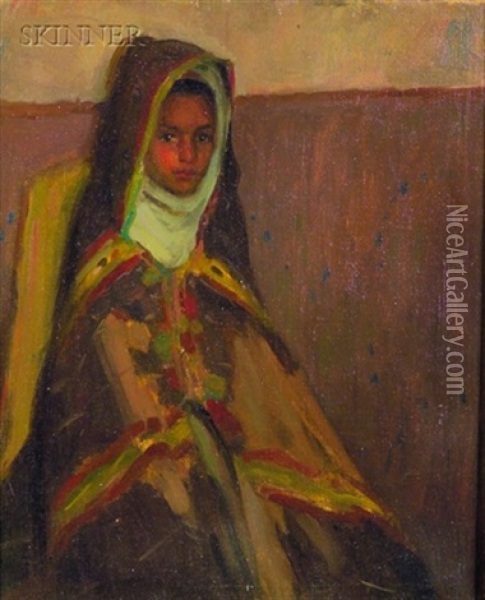 Algerian Child Oil Painting - Robert Henry Logan