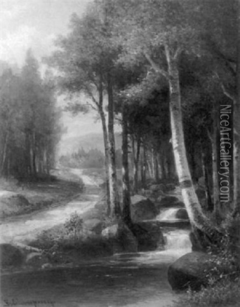 Forest Stream Oil Painting - Benjamin Champney