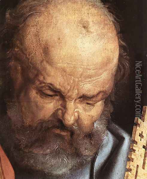 The Four Holy Men (detail 1) Oil Painting - Albrecht Durer