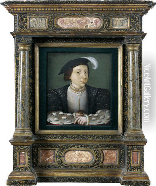 Portrait D'un Jeune Prince Oil Painting - Corneille De Lyon