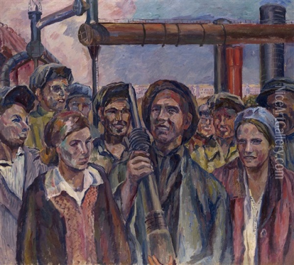Kerch Factory Oil Painting - Aristarkh Vasilevich Lentulov