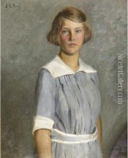 Portrait Of Anita Grew As A Young Girl Oil Painting - Lilla Calbot Perry