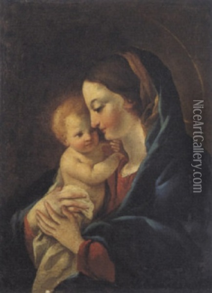 Madonna Con Bambino Oil Painting - Giambettino Cignaroli