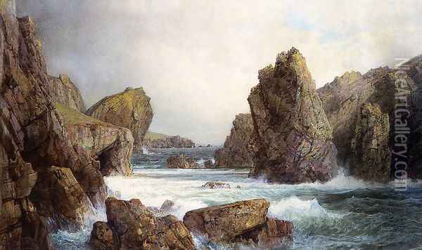 Rocky Inlet Oil Painting - William Trost Richards