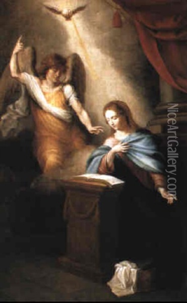 The Annunciation Oil Painting - Salomon de Bray
