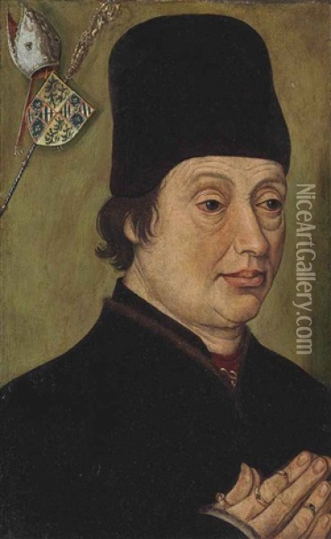 Portrait Of Jean De Bourgogne, Bishop Of Cambrai Oil Painting - Rogier van der Weyden