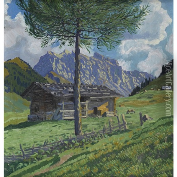 Spatsommertag Oil Painting - Waldemar Theophil Fink