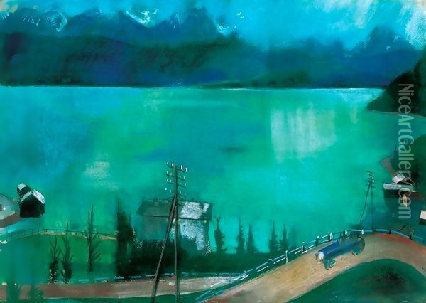 Road at the Lakeside Oil Painting - Ary Schefer