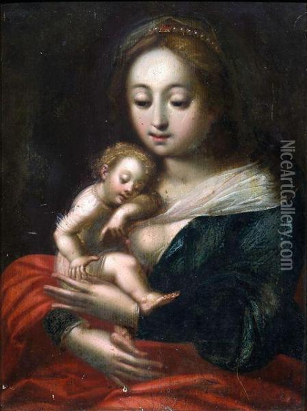 Madonna Mit Kind Oil Painting - Dirck de Quade Van Ravesteyn