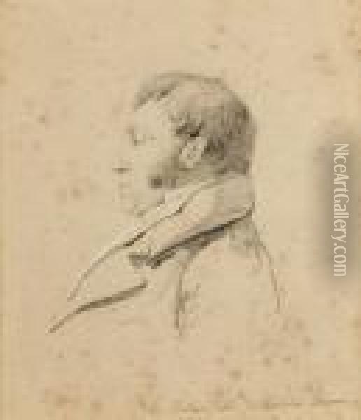 Portrait De Profil Du Docteur Felix De L'isle-sur-sorgues Oil Painting - Louis Leopold Boilly