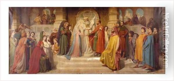 La Mariage De La Vierge Oil Painting - Jean-Louis Canon