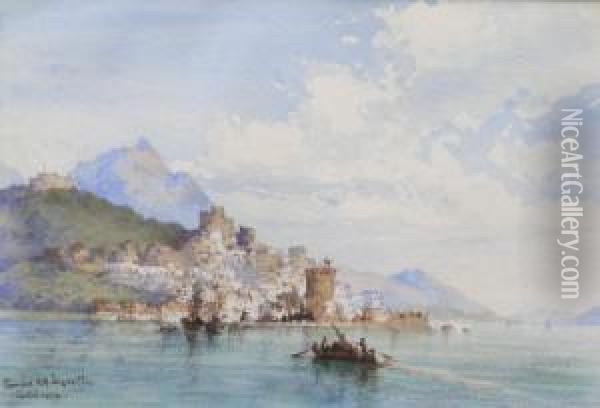 Castel Novo, Italy Oil Painting - Conrad H.R. Carelli