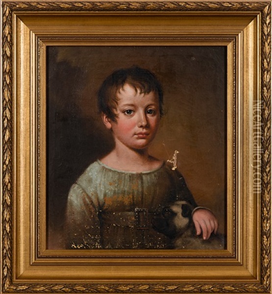 Count Gustav Armfelt, Four Years Old Oil Painting - Johan Erik Lindh