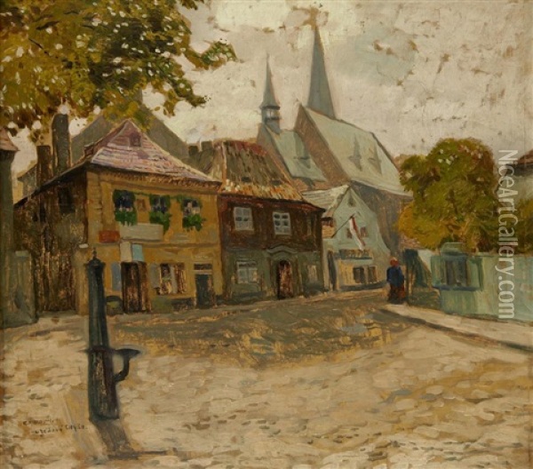 Prager Motiv (zur Gifthutte) Oil Painting - Gustav Macoun