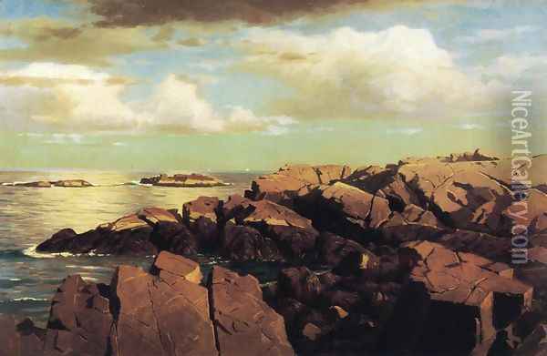 After a Shower, Nahant, Massachusetts Oil Painting - William Stanley Haseltine
