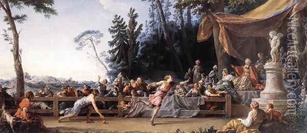 The Race between Hippomenes and Atalanta 1762-65 Oil Painting - Noel Halle
