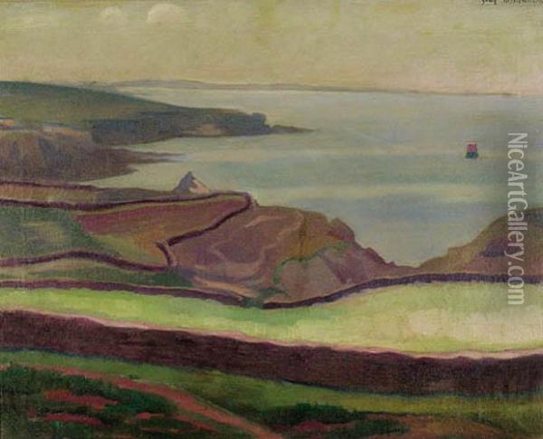 Pejzaz Morski Z Bretanii, 1911 R. Oil Painting - Stanislaw Ignacy Witkiewicz-Witkacy