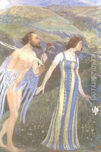 Ave Myriam 1904 Oil Painting - Robert Bereny
