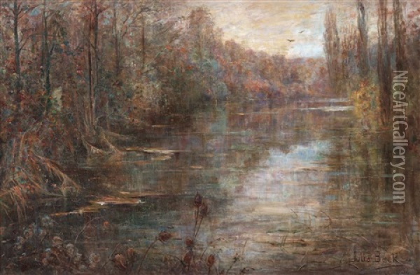 River Landscape Oil Painting - Julia Beck