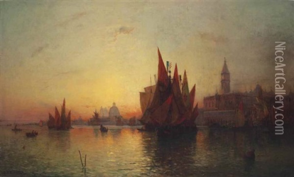 Venice Oil Painting - Lemuel D. Eldred