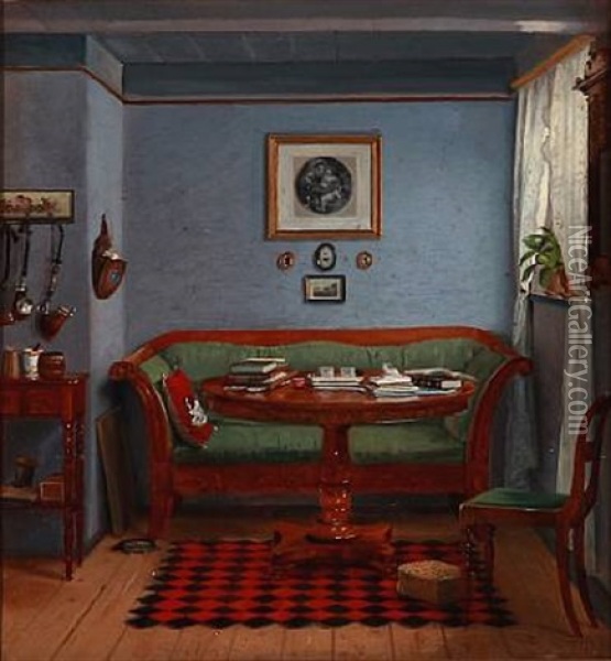 Prangs Stue I Horring Ved Randers Oil Painting - Christian (Jens C.) Thorrestrup