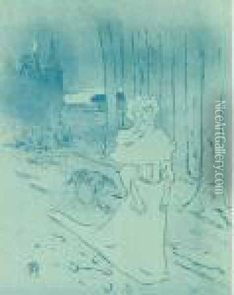La Chtelaine Ou 'le Tocsin' (d. 357; A. 147; Adr. 143; W. P19) Oil Painting - Henri De Toulouse-Lautrec