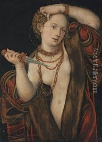 Lucretia Oil Painting - Lucas The Younger Cranach