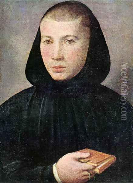 Portrait of a Young Benedictine Oil Painting - Giovanni Francesco Caroto
