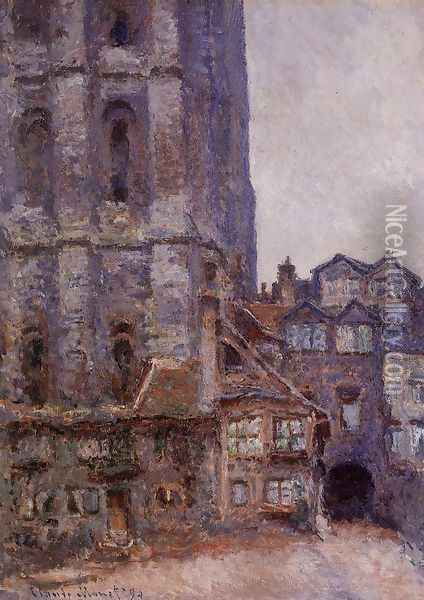 The Cour D Albane Grey Weather Oil Painting - Claude Oscar Monet