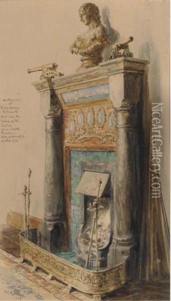 The Mantlepiece At Tower House, Portsmouth Oil Painting - William Lionel Wyllie