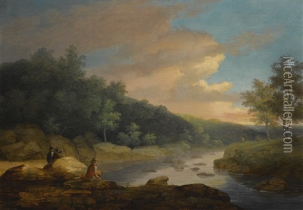 View On The Brandywine Oil Painting - James Peale Jr.