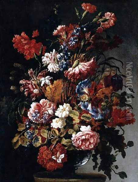 Still-Life of Flowers Oil Painting - Paolo Porpora