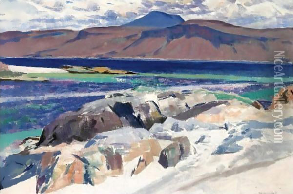 Ben More From Iona Oil Painting - Francis Campbell Boileau Cadell
