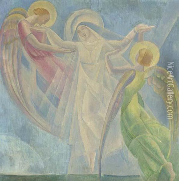La Asuncion De Maria Oil Painting - Angel Zarraga Arguelles